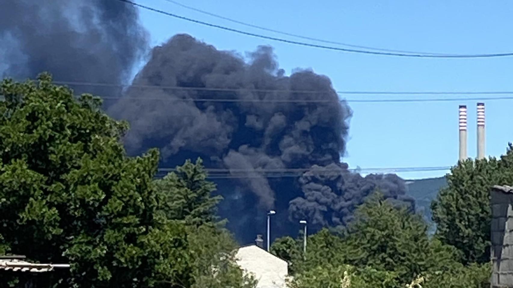Incendio en la central térmica de Compostilla II
