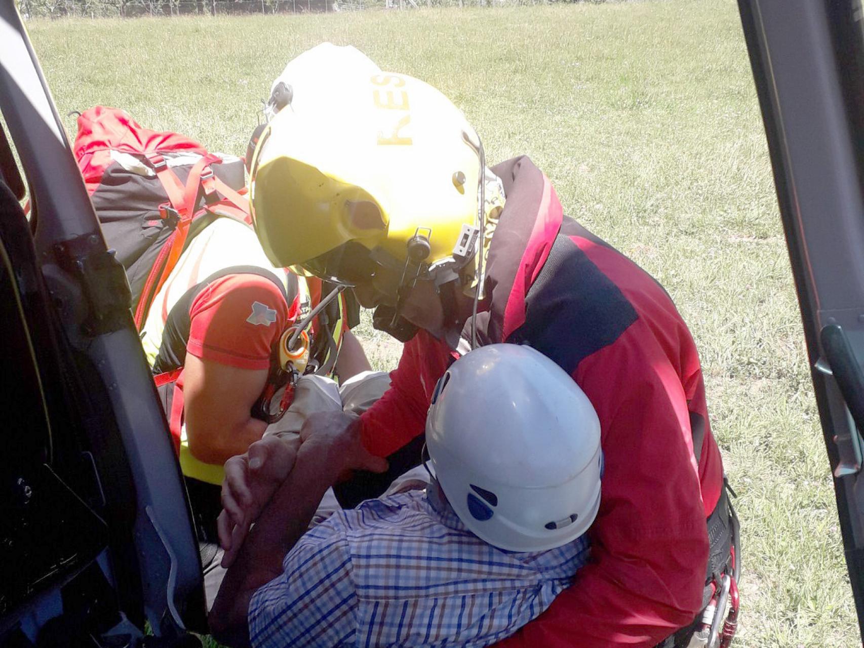 El hombre rescatado en Vía Ferrata