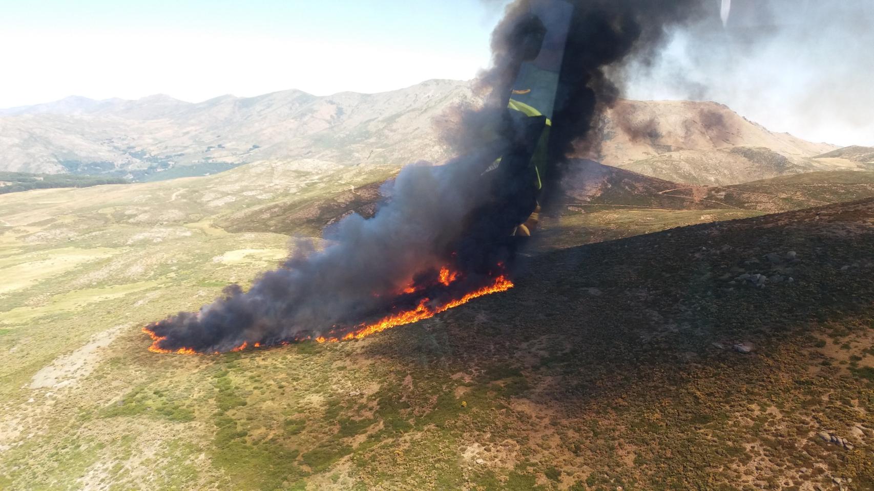 Incendio en San Esteban del Valle