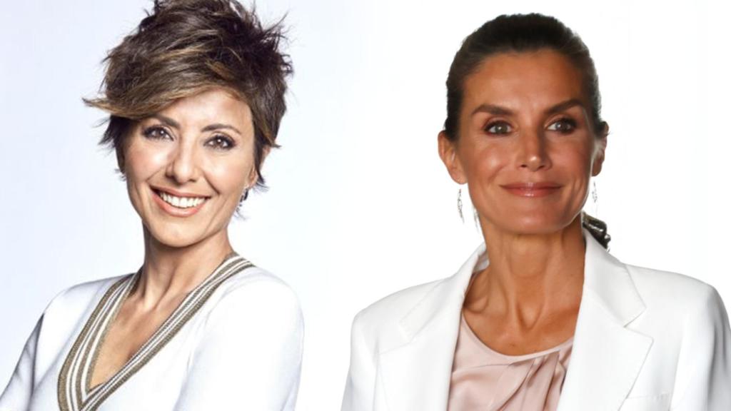 Sonsoles Ónega y la reina Letizia en montaje de BLUPER.