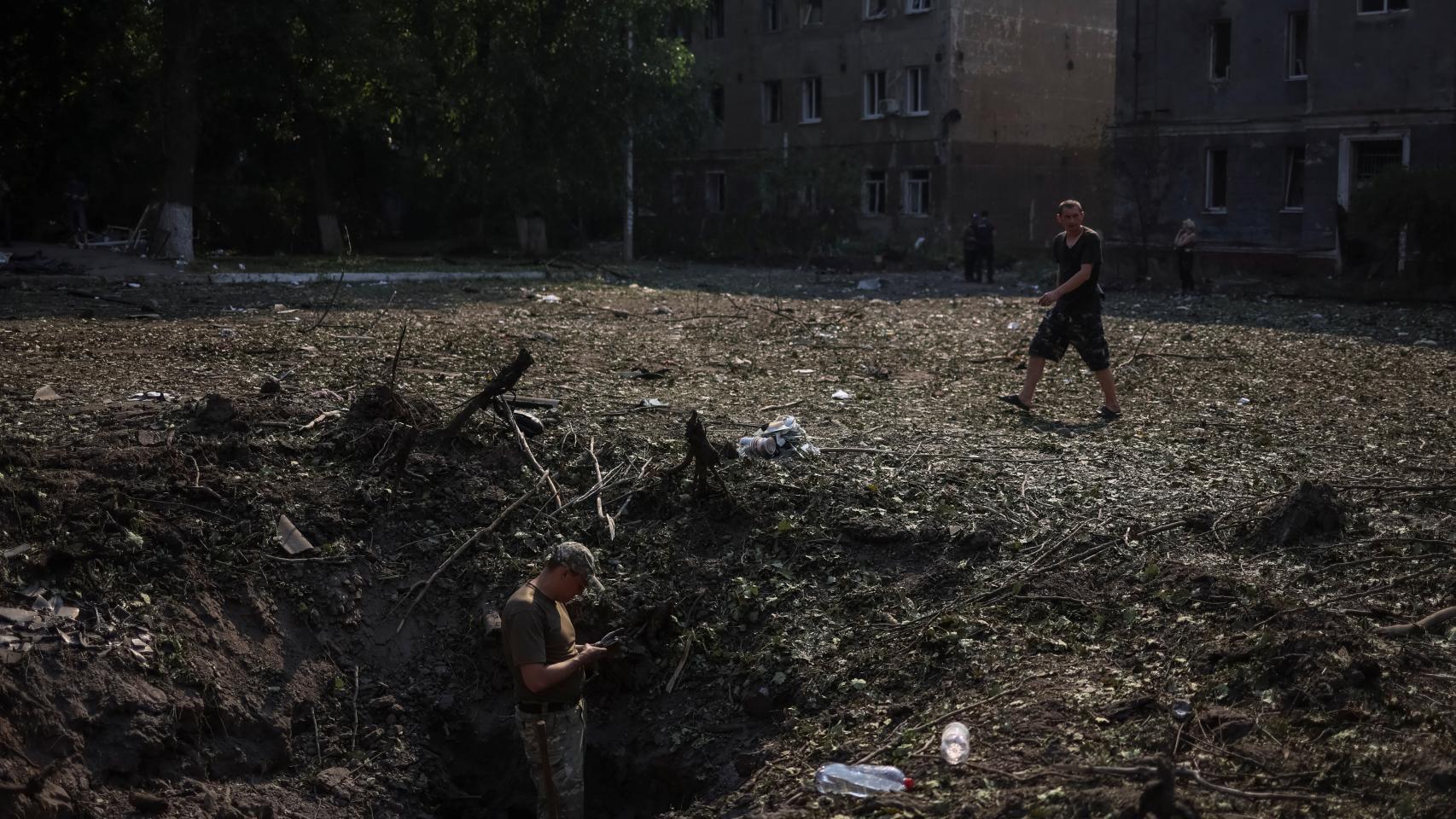 Destrozos en Kramatorsk después de los bombardeos rusos de este jueves