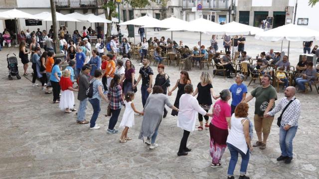 Taller de baile tradicional en el Compostela Trad Fest 2019