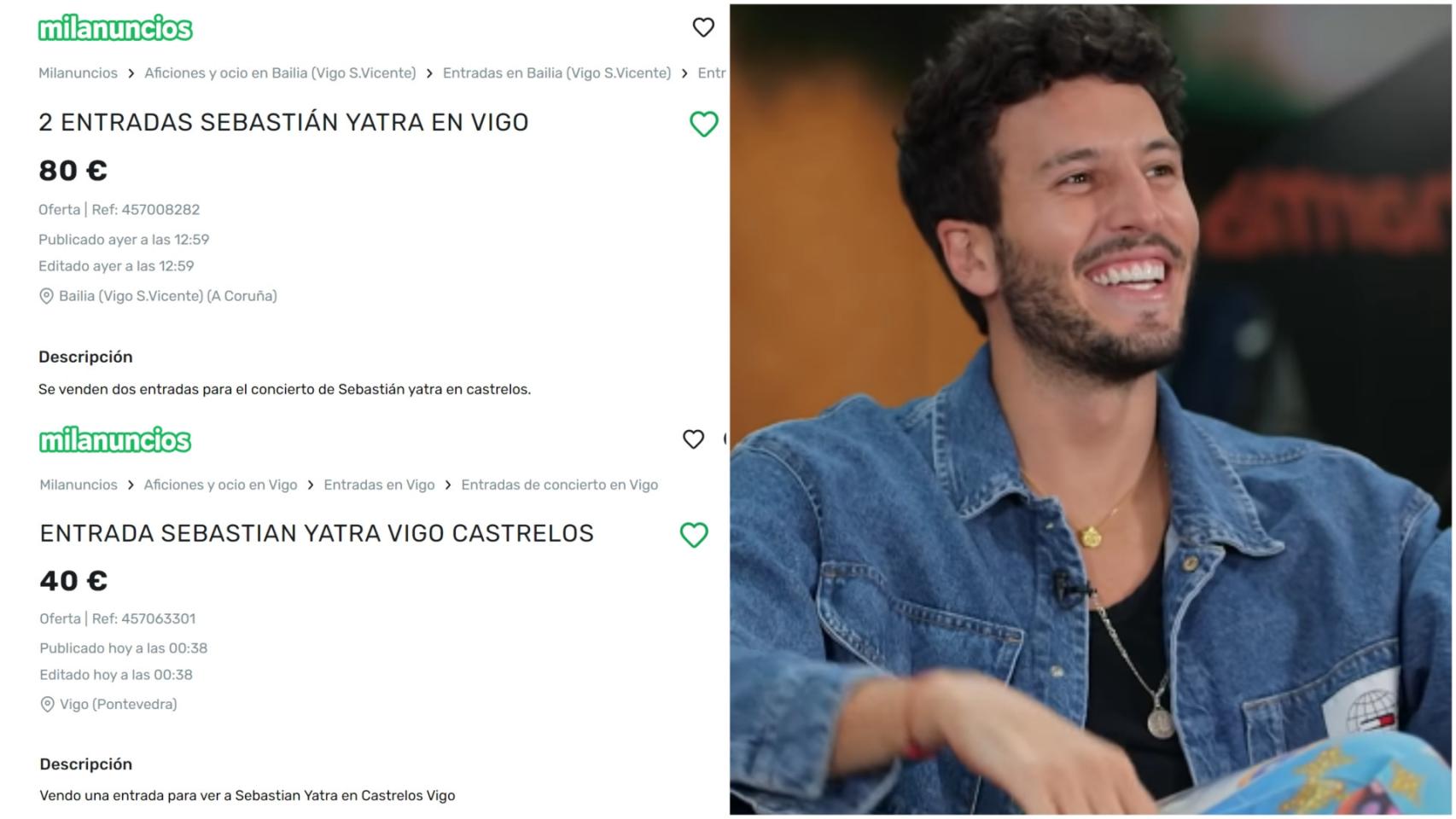 40 euros por ver a Sebastián Yatra: la reventa vuelve a disparar los eventos de Castrelos