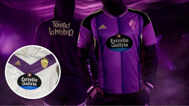 Tercera y segunda equipación del Real Valladolid.