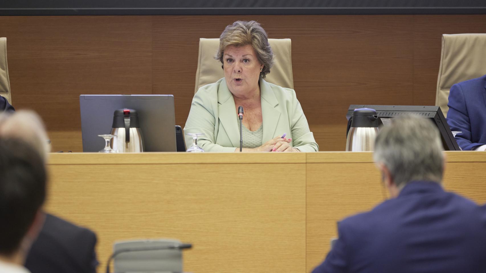 La presidenta del Tribunal de Cuentas, Enriqueta Chicano, en una comisión en el Congreso de los Diputados.