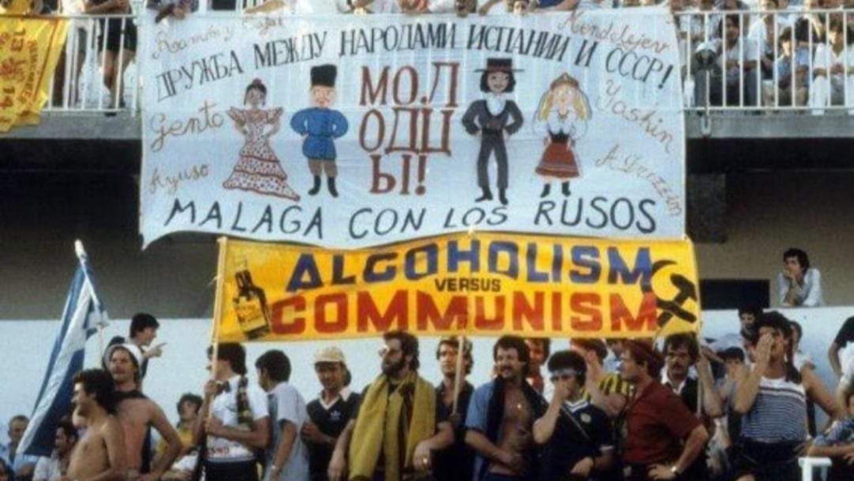 Imagen de la grada durante el encuentro entre Escocia y la URSS.