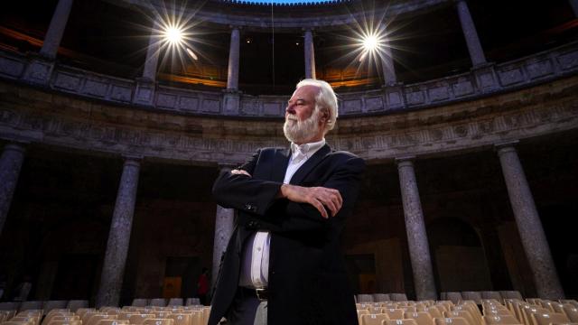 Antonio Moral en el Palacio de Carlos V de La Alhambra. Foto: Fermín Rodríguez
