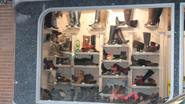 Escaparate comercial. Imagen de archivo