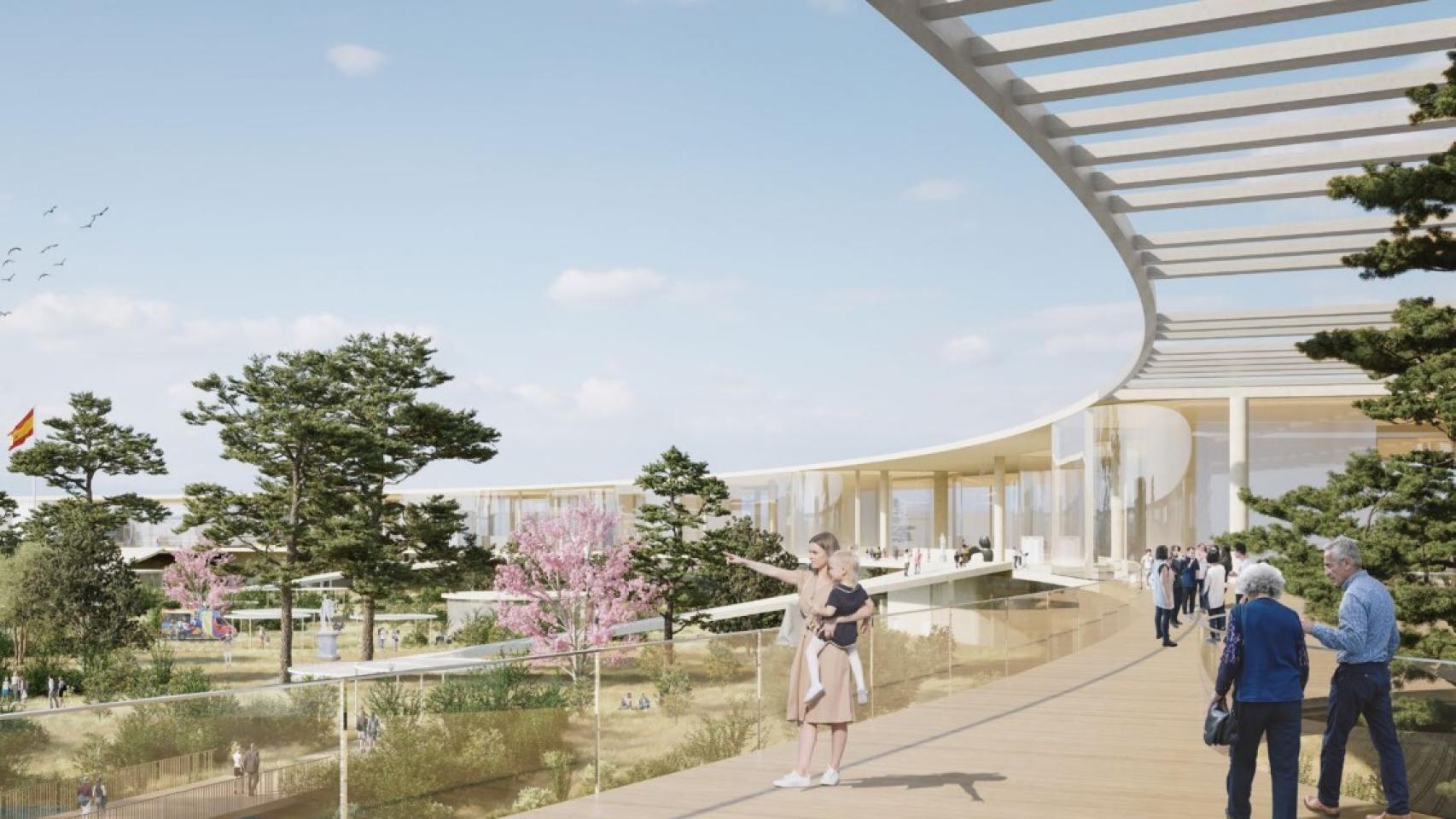 Una imagen del recinto de la Expo 2027 de Málaga.