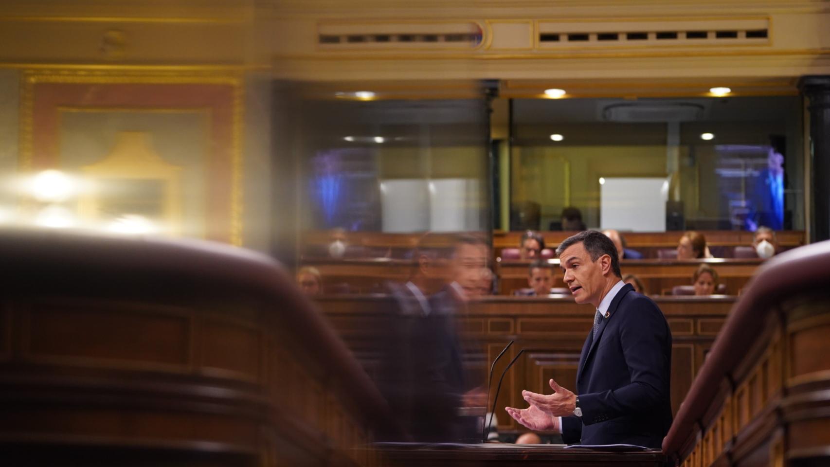 El presidente del Gobierno, Pedro Sánchez, durante el Debate sobre el estado de la Nación.