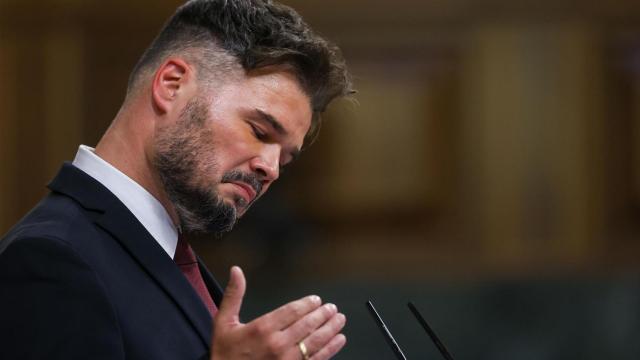 El portavoz de ERC, Gabriel Rufián, en imagen de archivo en el Congreso.