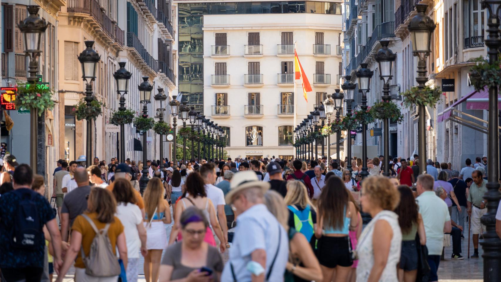 Imagen de la calle Larios, en el Centro de Málaga.