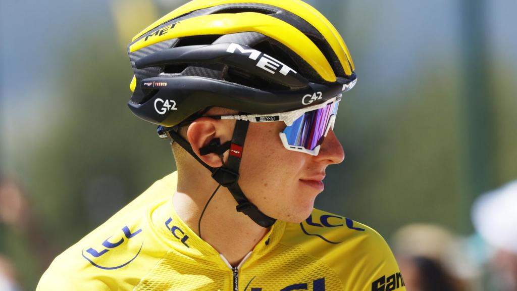 Tadej Pogacar, antes de la salida.