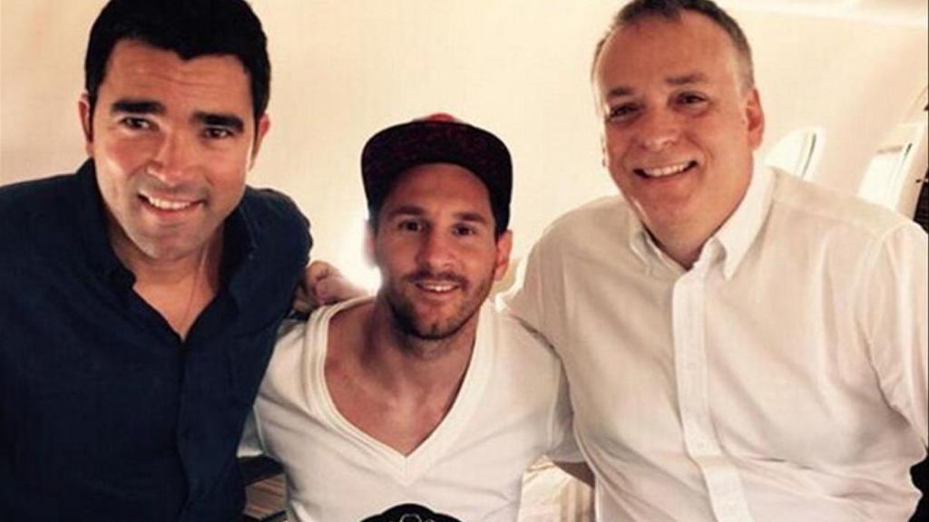 Deco en un viaje a Gabón junto a Leo Messi