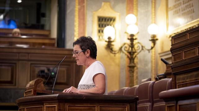 La portavoz de EH Bildu, Mertxe Aizpurua, durante su intervención en el Debate sobre el estado de la Nación.