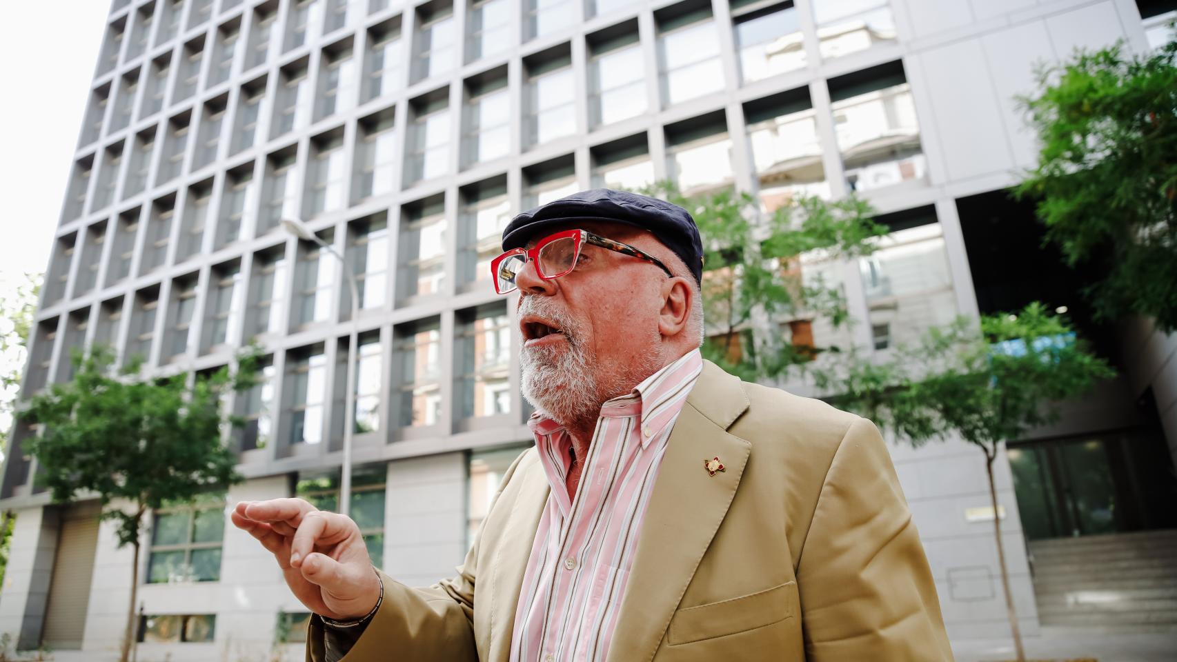 El comisario jubilado José Manuel Villarejo, en la Audiencia Nacional.