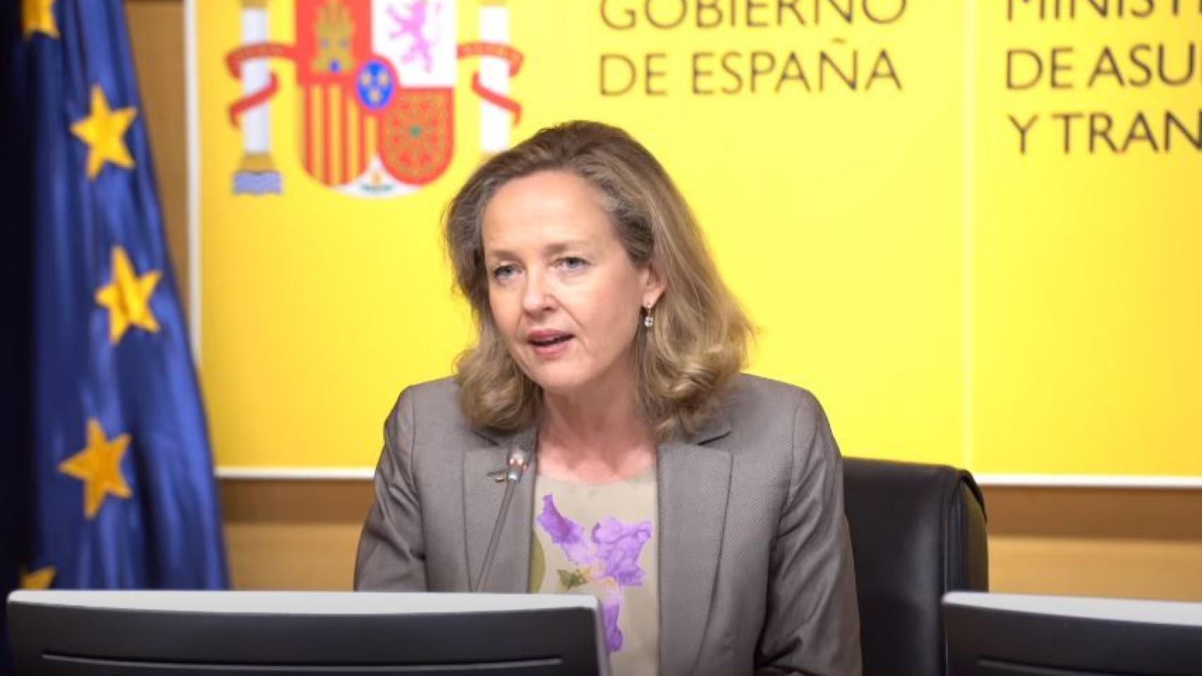 Nadia Calviño, vicepresidenta primera y ministra de Asuntos Económicos y Transformación Digital.