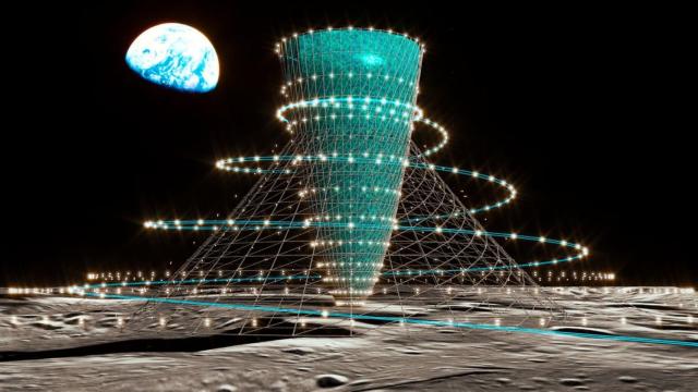 El hábitat con gravedad artificial japonés para la Luna y Marte