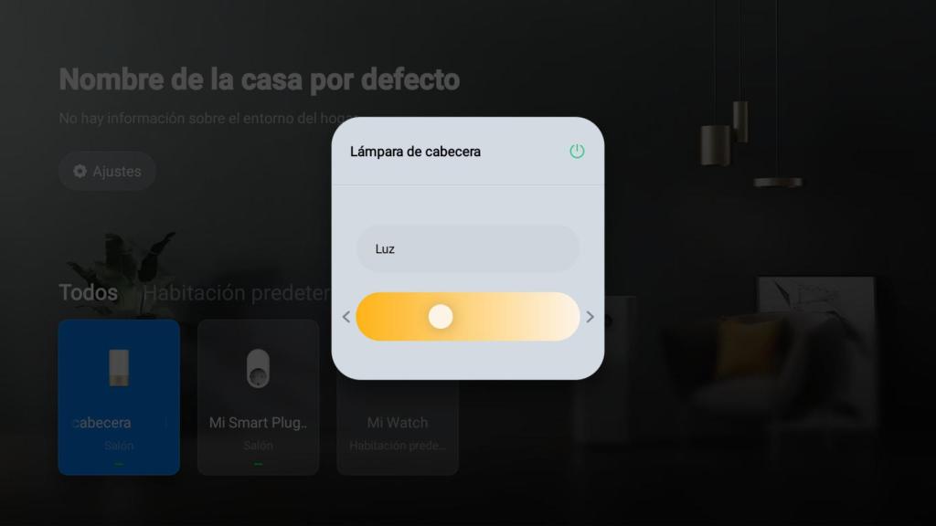 Controles Xiaomi Home en un televisor