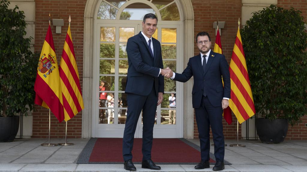Pedro Sánchez y Pere Aragonès en Moncloa el pasado 15 de julio.