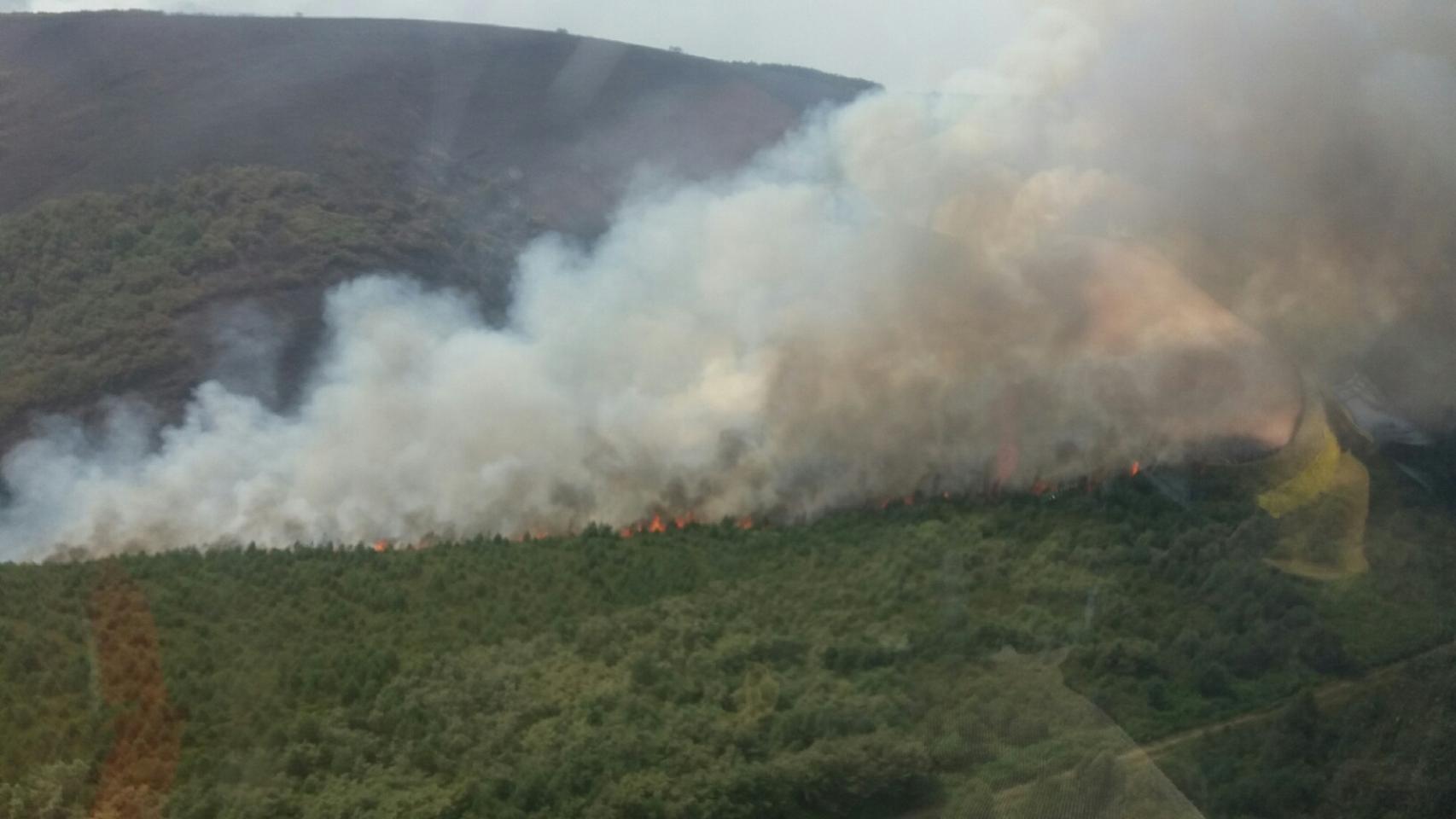 Declarado nivel 1 en el incendio forestal de Balboa