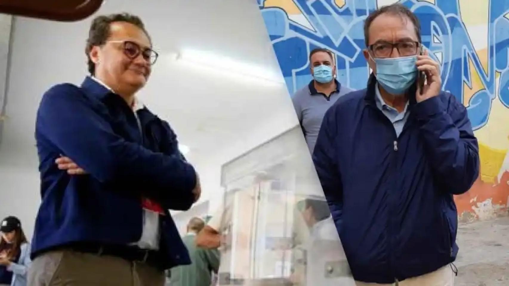 El portavoz del PSOE de Alicante, Francesc Sanguino, y el exsenador Ángel Franco.