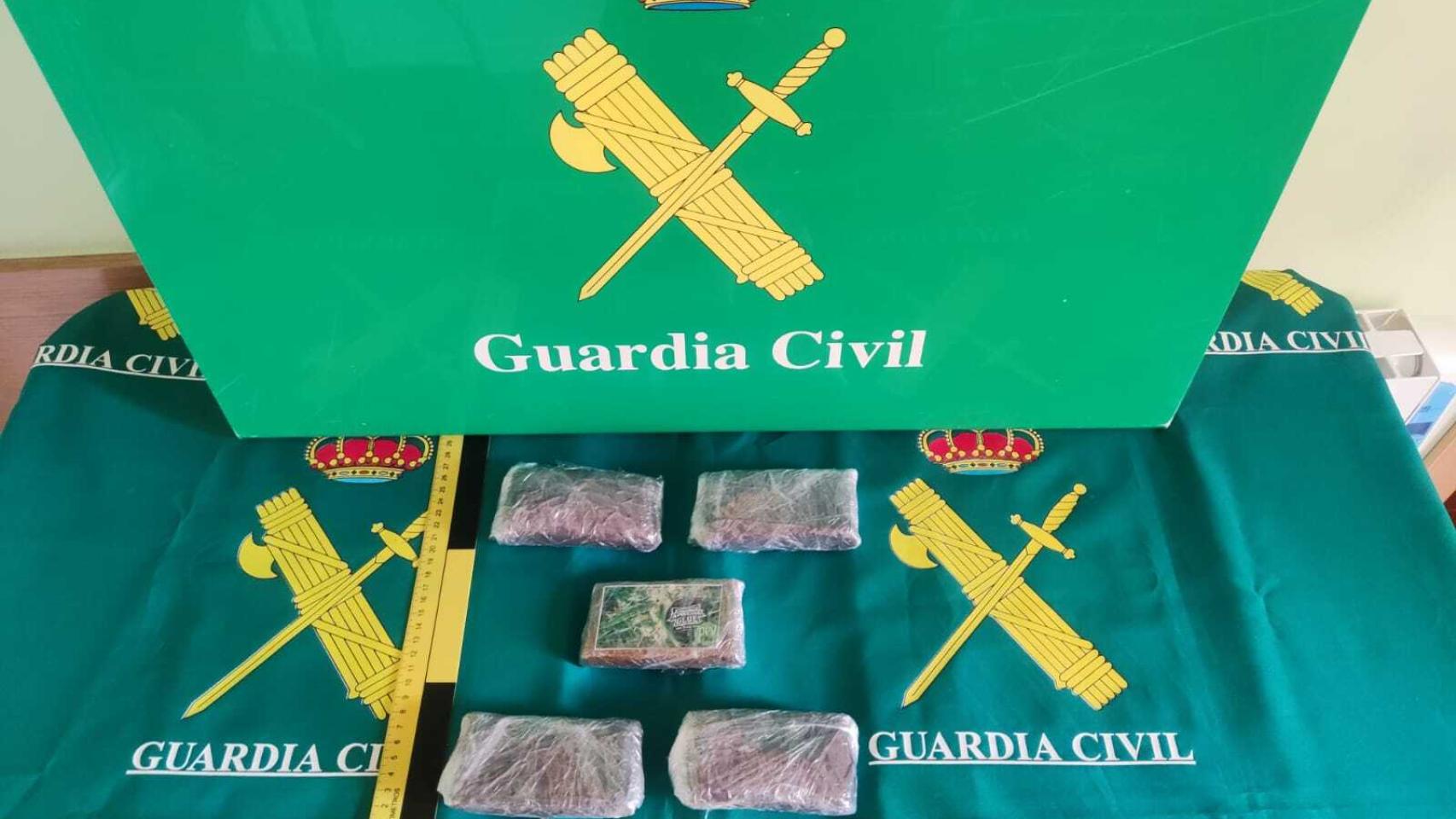 Imagen del hachís interceptado a una mujer en la provincia de Segovia
