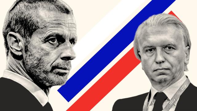 Aleksander Ceferin y Alexander Dyukov