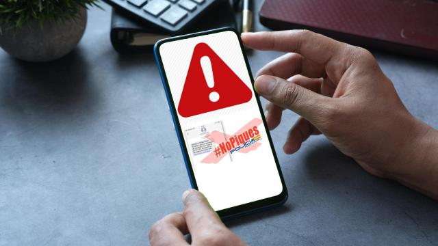 Así es el falso SMS de la Agencia Tributaria que alerta la Policía Nacional.