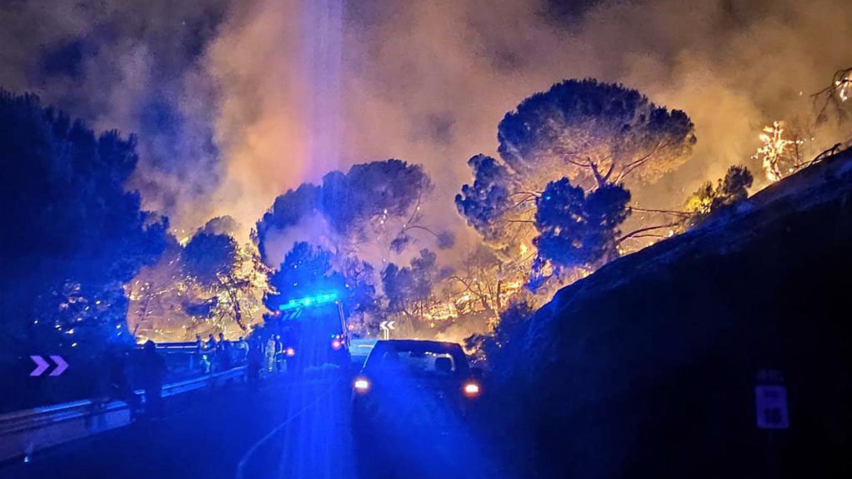 Incendio en Cebreros, en la provincia de Ávila
