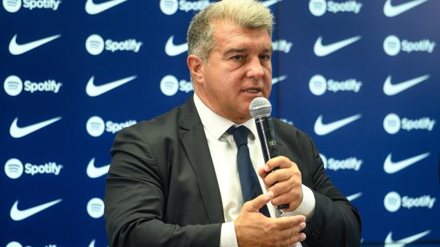 Joan Laporta durante un acto del Barça