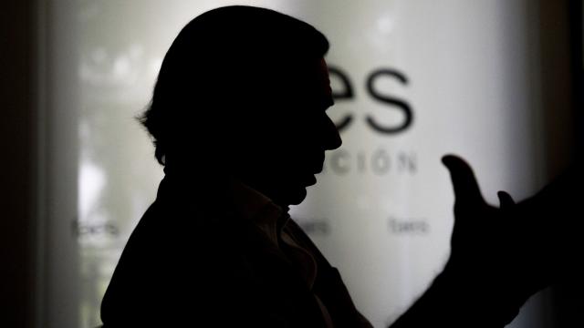 José María Aznar, expresidente del Gobierno entre 1996 y 2004, en un contraluz.