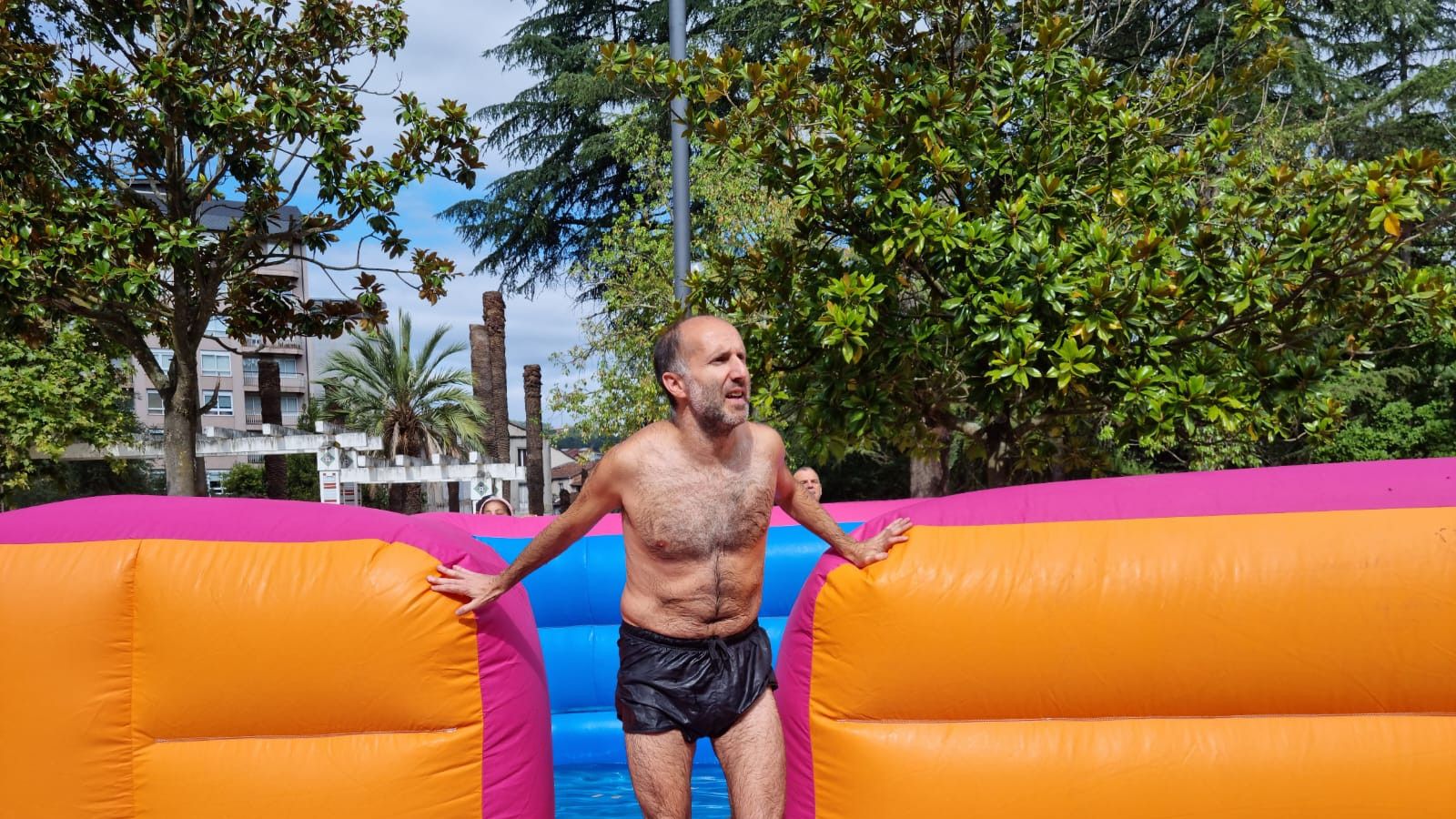 Gonzalo Pérez Jácome inaugura Juegos del Agua en el Posío (Ourense).