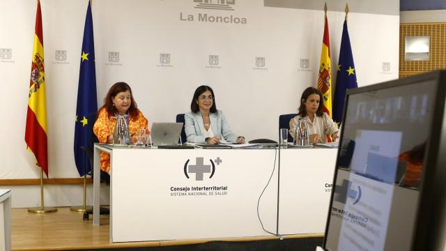 Un momento durante el Consejo Interterritorial que ha presidido la ministra de Sanidad, Carolina Darias.