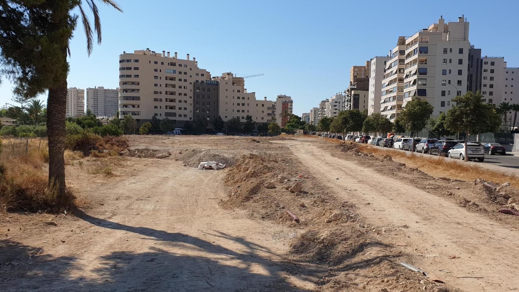 Zona del nuevo aparcamiento en playa de San Juan.