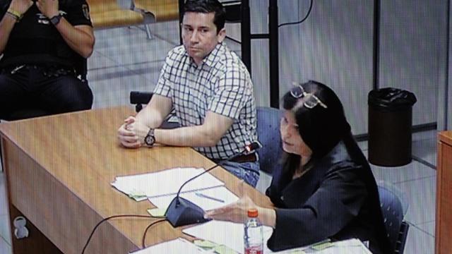 Jorge Ignacio Palma y su abogada María Herrera, en su última sesión del juicio celebrado en Valencia.
