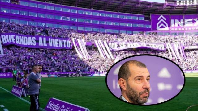 El estadio José Zorrilla y David Espinar.