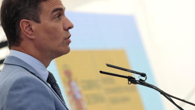 Pedro Sánchez, presidente del Gobierno, este miércoles en una comparecencia ante la prensa.