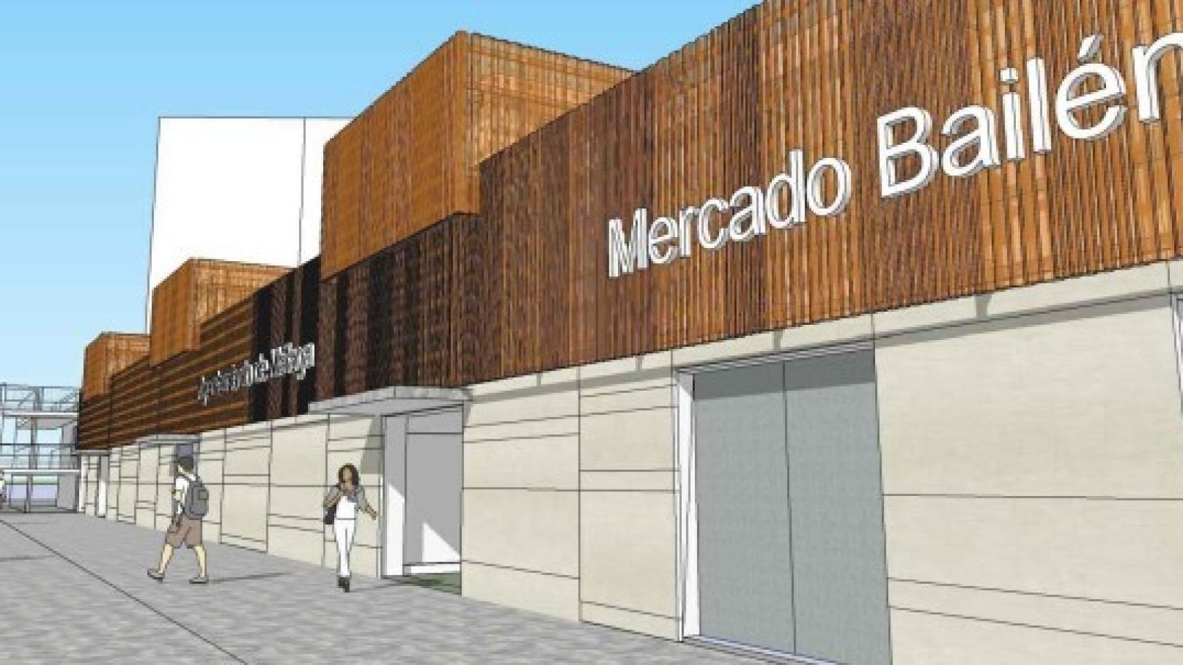 Renovación de la imagen del mercado de Bailén, en Málaga.