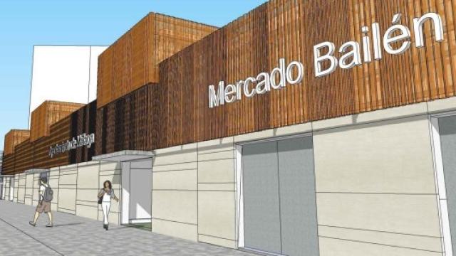 Renovación de la imagen del mercado de Bailén, en Málaga.
