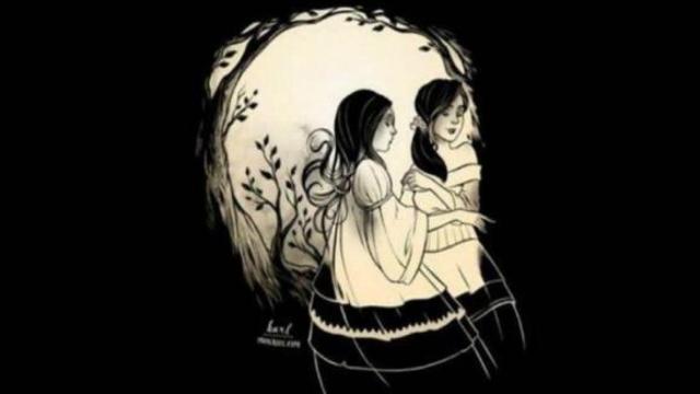 ¿Qué viste primero? ¿Una calavera, dos niñas o plantas?