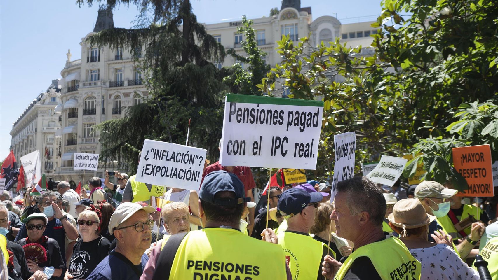 Protesta de pensionistas en una foto de archivo.