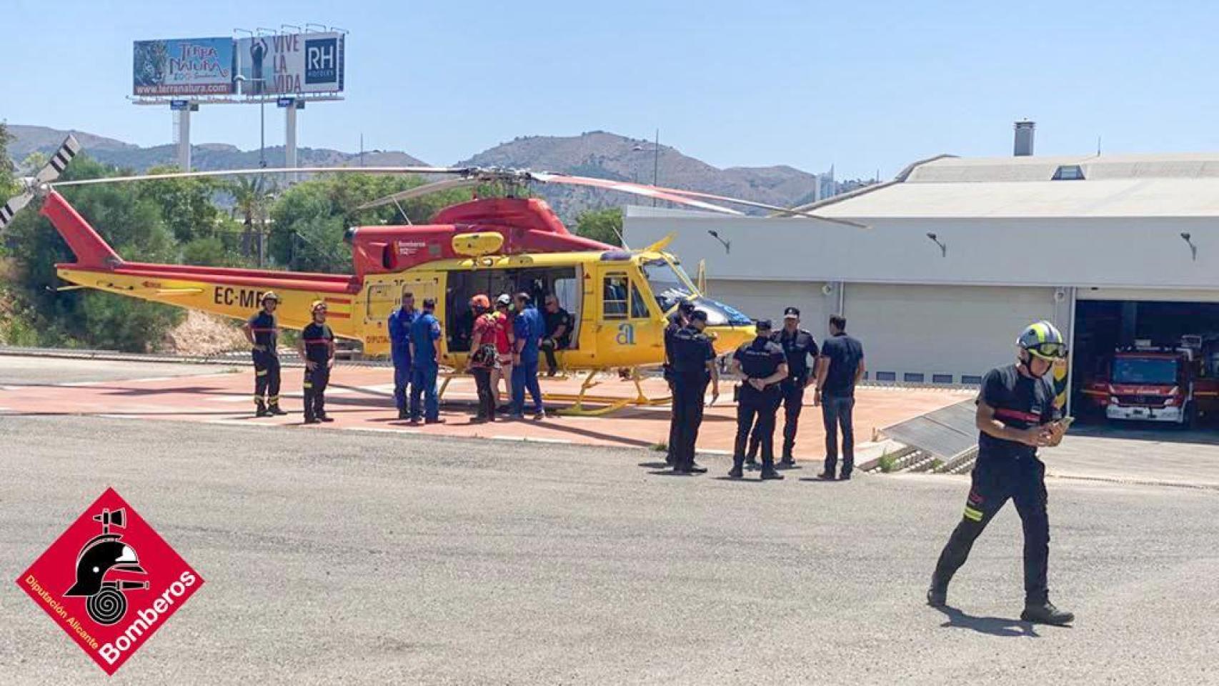 El helicóptero que ha participado en las misiones de búsqueda.