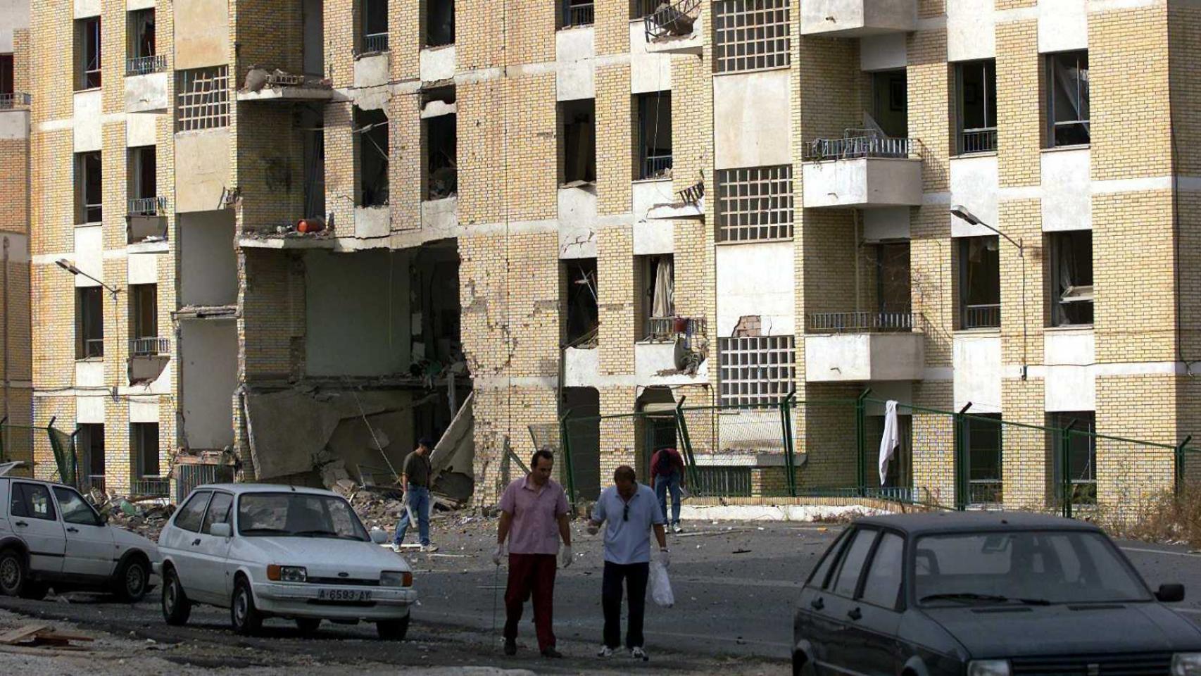 Imagen de los destrozos provocados por el atentado de Santa Pola.