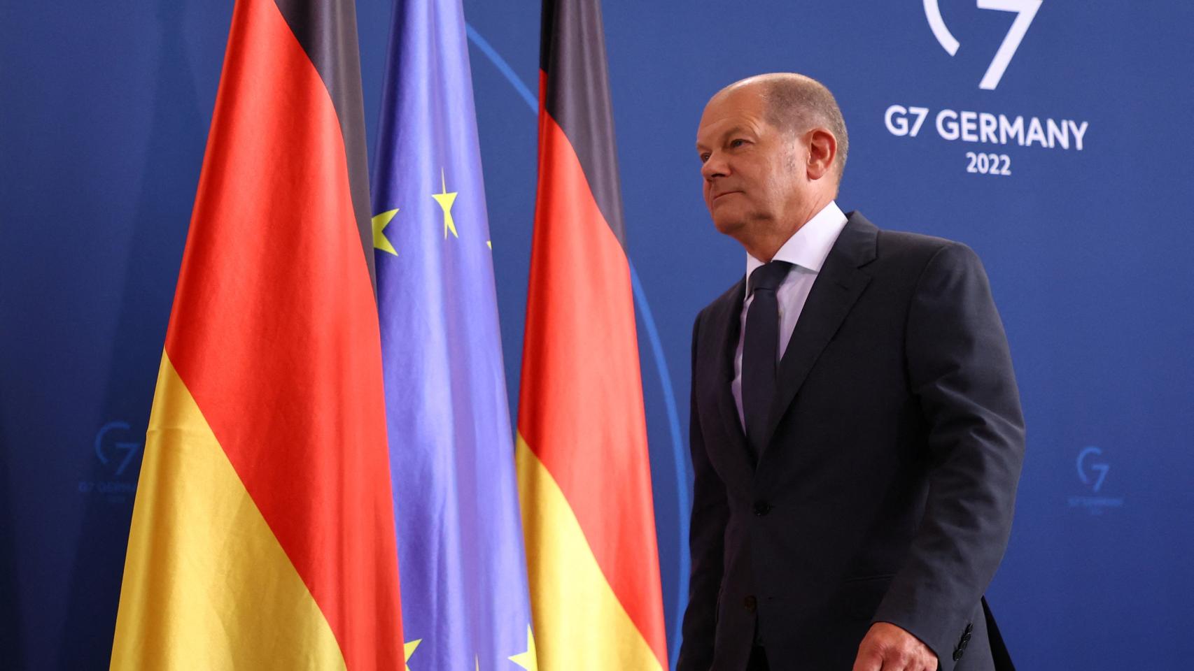 El canciller alemán, Olaf Scholz, durante su comparecencia por la crisis energética este viernes 22 de julio