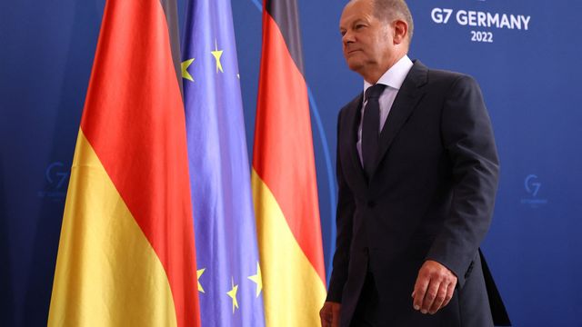 El canciller alemán, Olaf Scholz, durante su comparecencia por la crisis energética este viernes 22 de julio