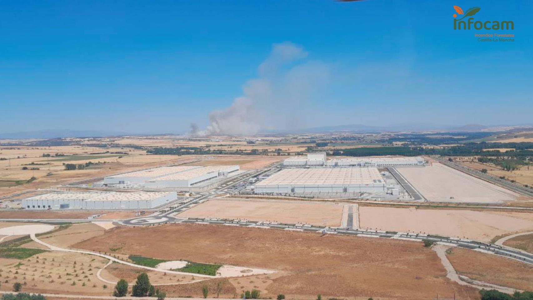 Incendio en Yunquera de Henares (Guadalajara). Foto: Plan INFOCAM.