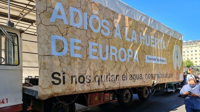 Una de las últimas concentraciones contra el recorte del trasvase.