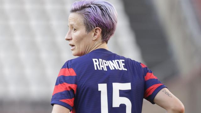 Megan Rapinoe, en un partido de la selección de Estados Unidos de fútbol femenino