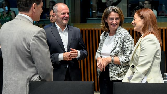 La vicepresidenta tercera, Teresa Ribera, durante la última reunión de ministros de Medio Ambiente de la UE en Bruselas